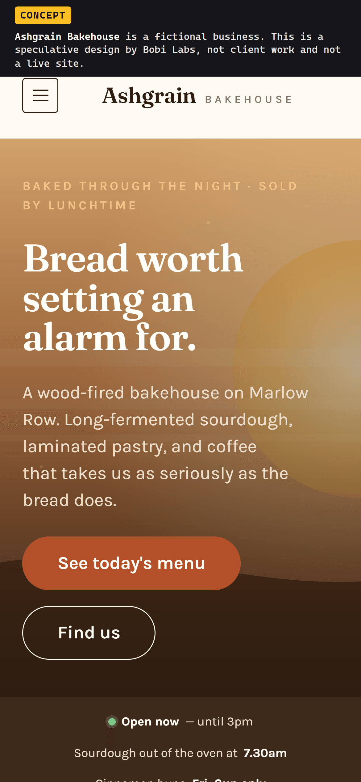 Ashgrain Bakehouse on a phone