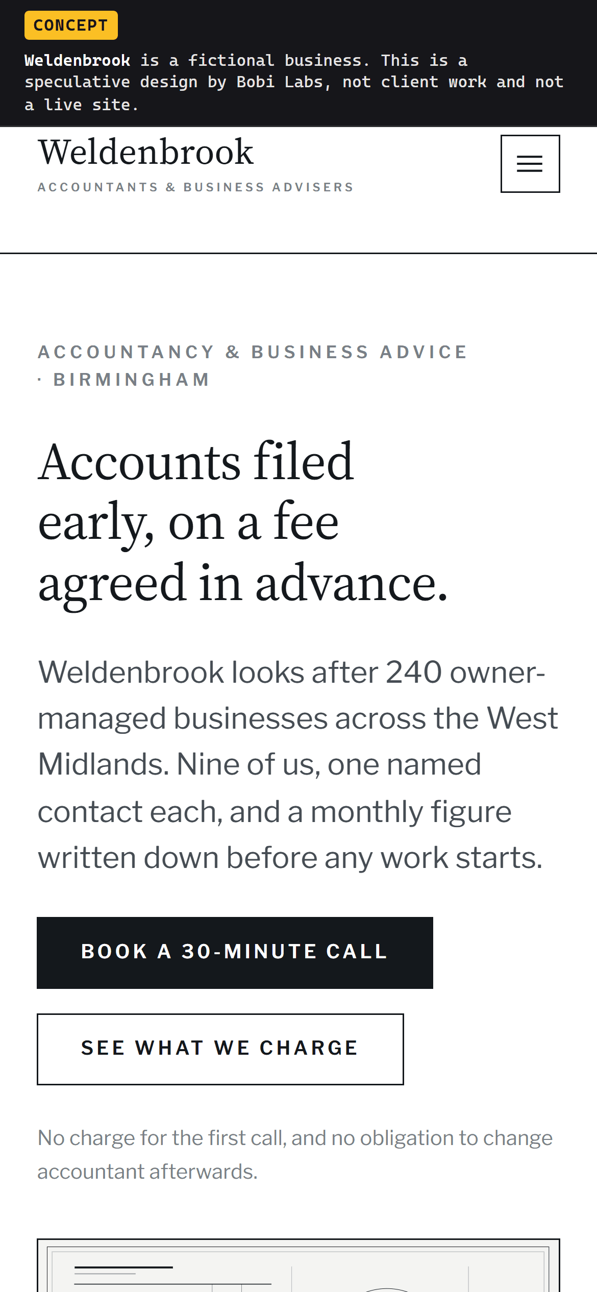 Weldenbrook on a phone